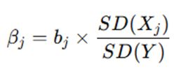 Standardizing the Coefficients1